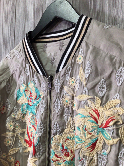 Johnny Was Reversible Baseball Jacket Size X-Large